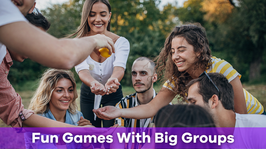 friends enjoying some fun games with big groups